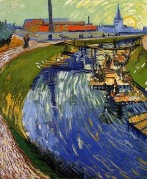 Vincent Van Gogh : Women Washing on a Canal